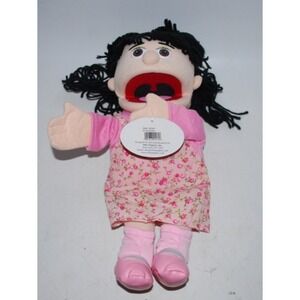 New Silly Puppets Peach Girl pink Susie Plush Hand Puppet 15"